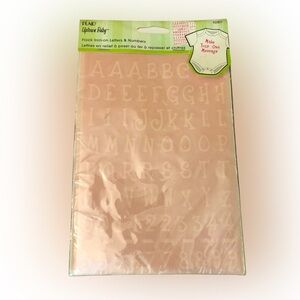 Plaid Uptown Baby Flock Iron-On Letters & Numbers – Light Pink | Sealed